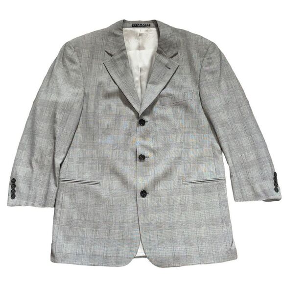 HUGO BOSS Plaid 3-Button Suit Jacket Sz 42R - Picture 3 of 14